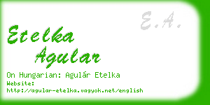 etelka agular business card