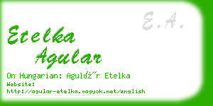 etelka agular business card